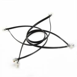 6P6C RJ11 cable-35cm(4-Pack)